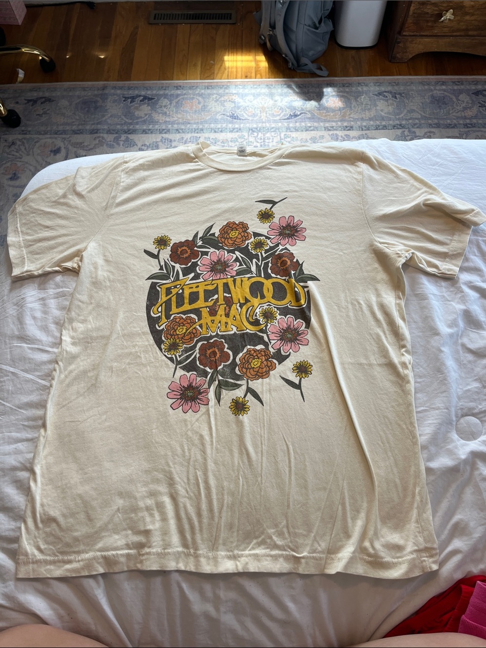 Fleetwood Mac Floral Logo Tee - Cream